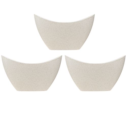 Artículo Cuenco decorativo barco planta plástico beige 20×9cm H12cm 3ud