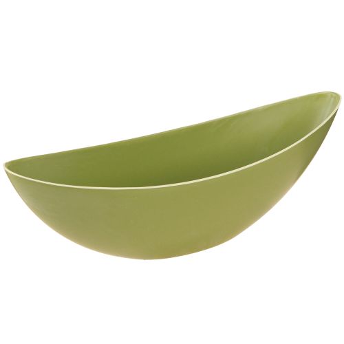 Cuenco decorativo plástico barco planta verde 28×9×9cm 3ud