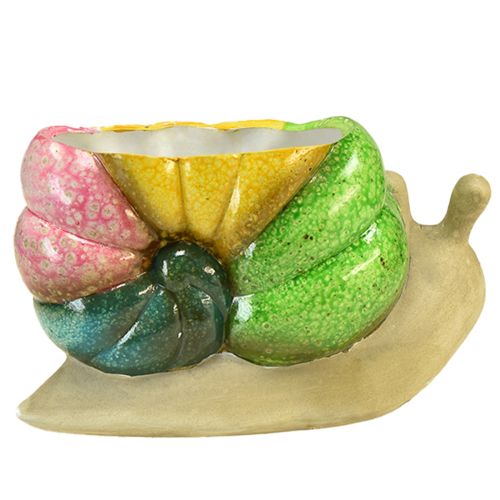 Artículo Maceta decorativa de caracol maceta de cerámica colorida 19×8,5×11cm