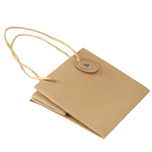 Artículo Bolsas para plantas de papel acanalado natural 14x14x13,5cm 8 uds