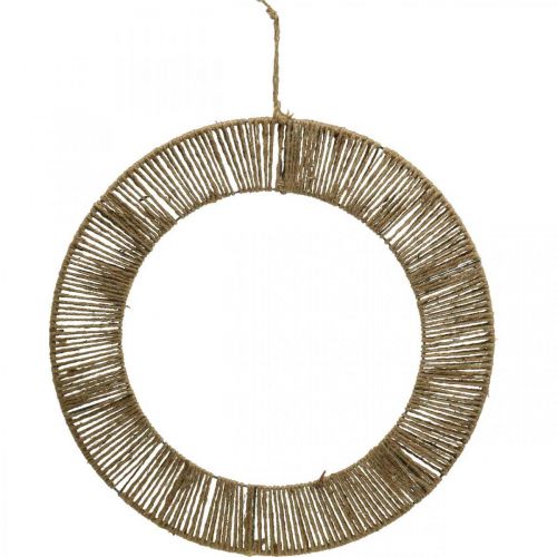 Floristik24 Decoración de pared anillo de decoración de verano para colgar yute boho, metal Ø49cm