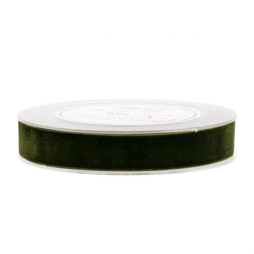 Artículo Cinta de terciopelo verde oscuro 20mm 10m