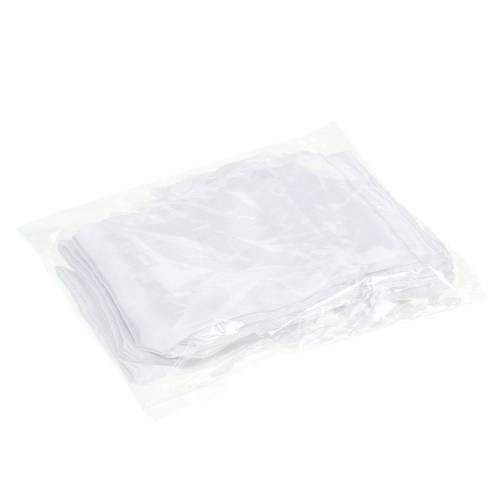 Artículo Bolsas de satén blanco 6.5 × 10cm 10pcs