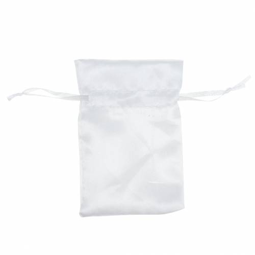 Artículo Bolsas de satén blanco 6.5 × 10cm 10pcs