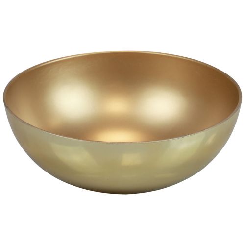 Floristik24 Cuenco decorativo cuenco dorado plástico brillo mate Ø20cm H7cm