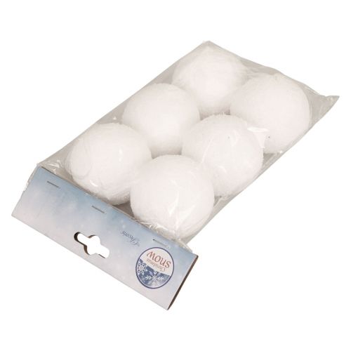 Artículo Bolas de nieve percha decorativa nieve artificial Ø5,5cm 6ud