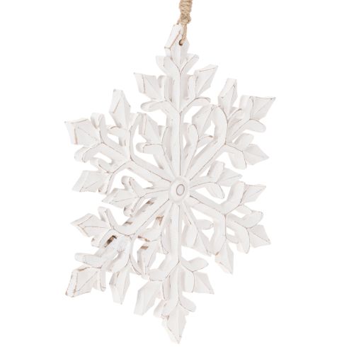 Artículo Gran copo de nieve decorativo, adorno colgante, 30 cm