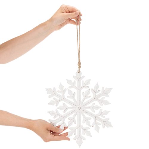 Artículo Gran copo de nieve decorativo, adorno colgante, 30 cm