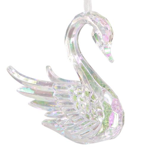 Floristik24 Figuras navideñas decorativas cisne acrílico 8,5x4x10cm 3ud