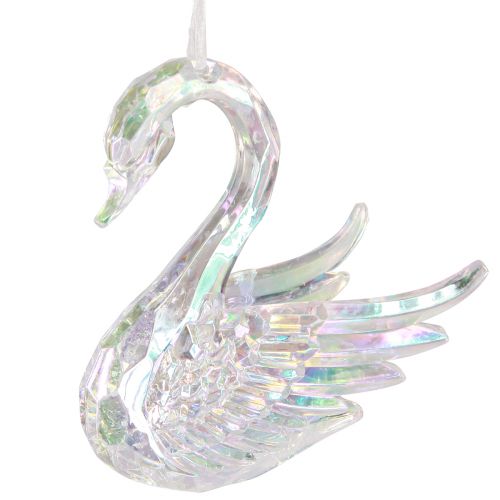 Artículo Figuras navideñas decorativas cisne acrílico 8,5x4x10cm 3ud