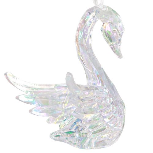 Artículo Figuras navideñas decorativas cisne acrílico 8,5x4x10cm 3ud