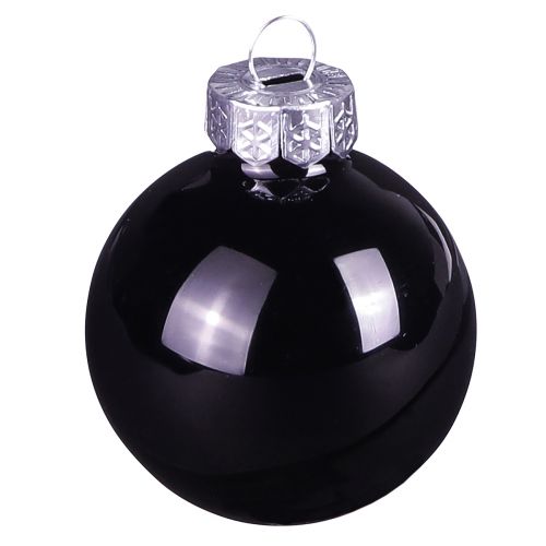 Artículo Bolas navideñas negras cristal mini brillo Ø3cm 22uds