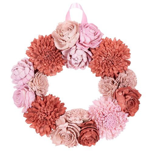 Artículo Guirnalda floral colgante con flores rosas para una decoración elegante del salón, 25 cm.