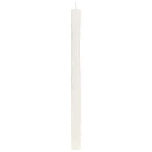 Floristik24 Velas cónicas monocolor blanco crema 21×240mm 12 piezas