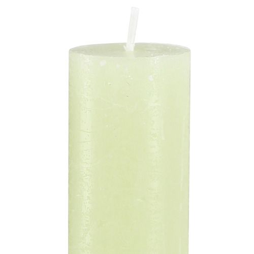 Artículo Velas de palo velas color verde lima unicolor 34x300mm 4 piezas