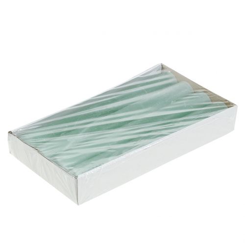 Artículo Velas cónicas unicolor verde claro 34mm x 240mm 4ud