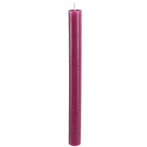 Floristik24 Velas cónicas, velas de color liso Berry 21×240mm 12 piezas