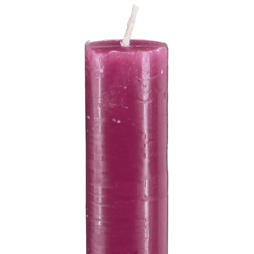 Artículo Velas cónicas, velas de color liso Berry 21×240mm 12 piezas