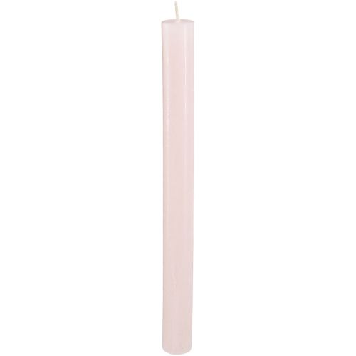 Floristik24 Velas de palo velas lisas rosa claro rosa 21×240mm 12 piezas