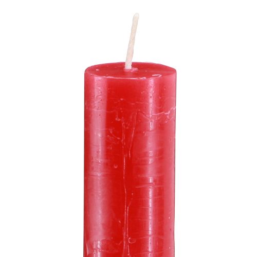 Artículo Velas cónicas velas teñidas de rojo 21×240mm 12ud