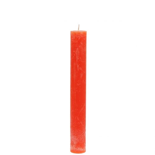 Velas de color naranja 34mm x 240mm 4uds