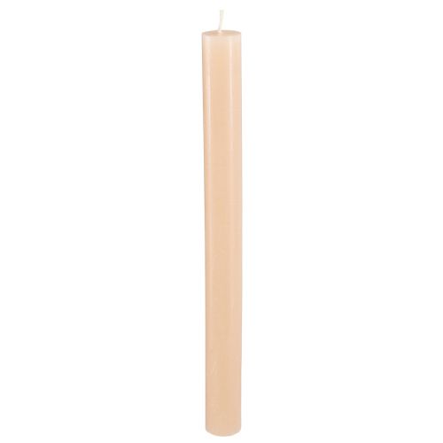 Floristik24 Velas cónicas teñidas de naranja melocotón 21×240mm 12ud