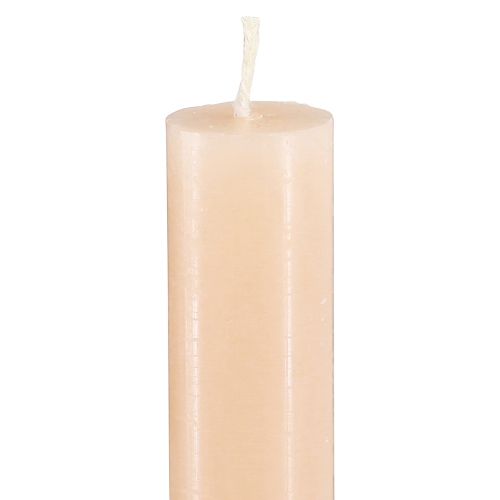 Artículo Velas cónicas teñidas de naranja melocotón 21×240mm 12ud