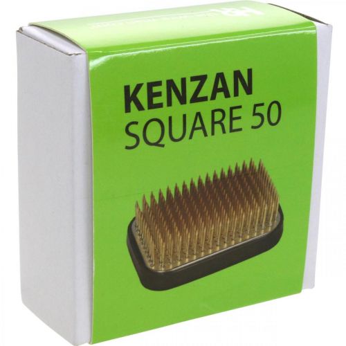 Artículo Erizo Kenzan Rectangular Plata Latón 50×35mm