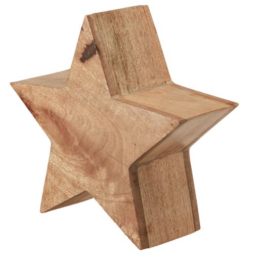 Artículo Estrella decorativa mesa de madera decoración mango madera de pie natural Ø24cm