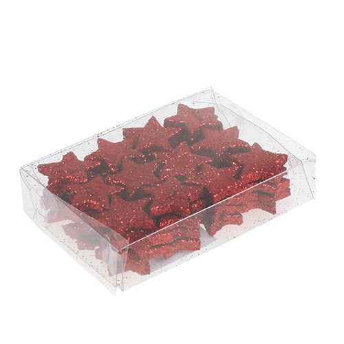 Artículo Estrellas decorativas dispersas rojo 2,5 cm mica 96 piezas