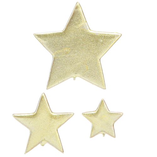 Floristik24 Decoración dispersa estrellas decoración oro Ø3/5/7cm – 2.ª opción – 44 piezas