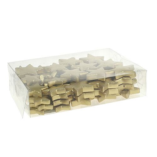 Artículo Estrellas decorativas dispersas mezcla 4-5cm oro mate 72 piezas