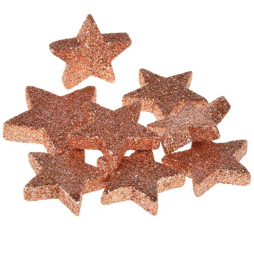 Artículo Decoración dispersa Estrellas navideñas estrellas dispersas rosa Ø4/5cm 40 piezas