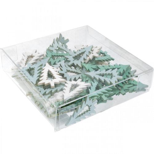 Artículo Decoración dispersa árbol de Navidad verde 4cm 72 piezas