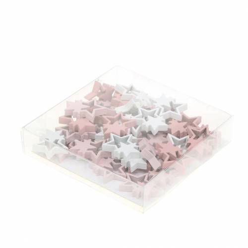 Artículo Estrellas decorativas dispersas rosa/blanco 36 piezas