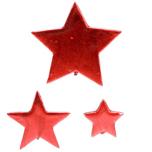 Floristik24 Decoración de estrellas rojas para esparcir Ø3/5/7cm – 2.ª opción – 44 piezas