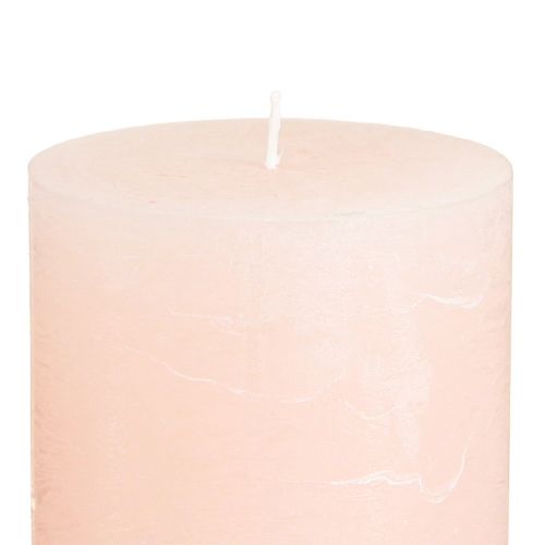 Artículo Stumpen velas rosas rosa claro liso 70×100mm 4 piezas