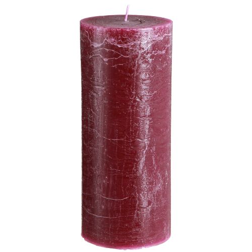 Floristik24 Velas de pilar coloreadas mediante velas Berry 85×200mm 2 piezas