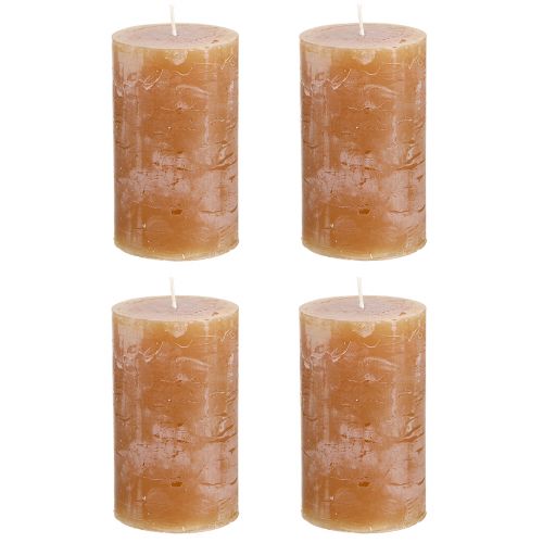 Artículo Velas de pilar velas de caramelo color liso 60x100mm 4 piezas