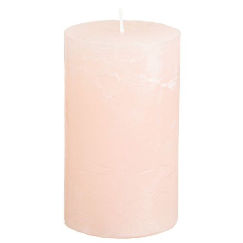 Floristik24 Velas de pilar velas rosa claro de color liso rosa 60×100mm 4ud