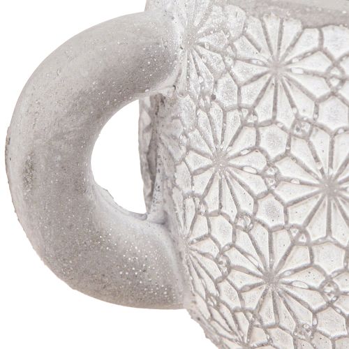 Artículo Macetero decorativo tetera de cerámica blanco lavado 16×10,5×8cm 3 piezas