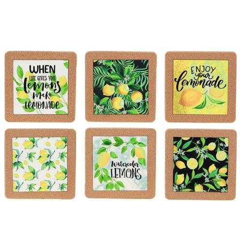 Posavasos Limón Manteles Individuales Verano Surtido 19,5×19,5cm 6ud