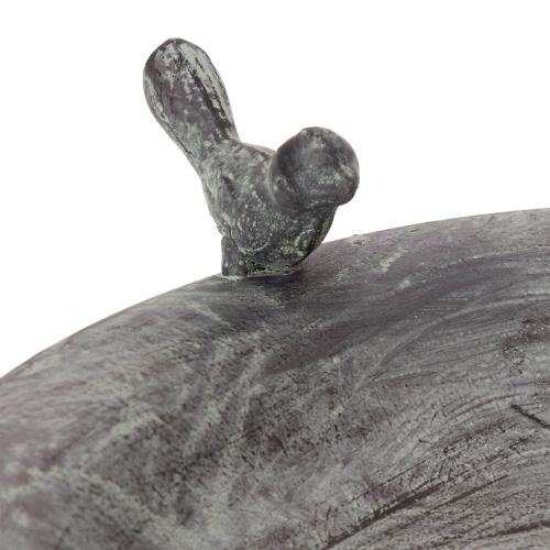 Artículo Baño para pájaros decorativo con delicado estampado de hojas en estilo vintage, 74 cm