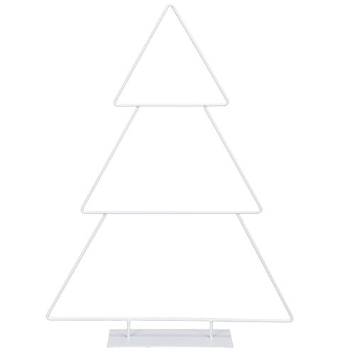 Árbol de Navidad de metal blanco para colocar y decorar 41cm