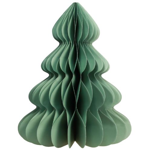 Árbol de Navidad decoración de mesa de papel menta brillo Ø48cm H60cm