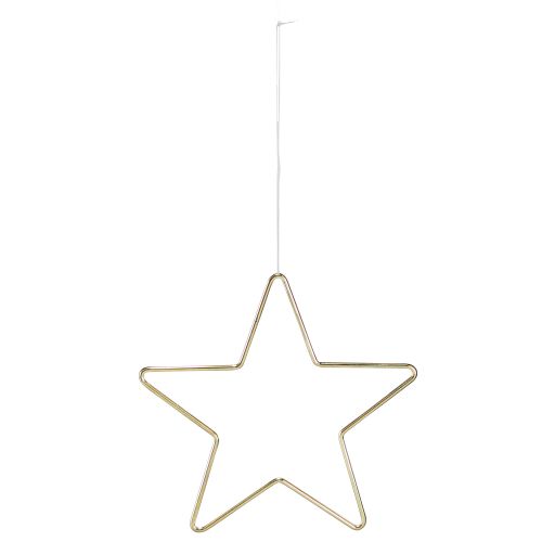 Artículo Decoración navideña colgante de estrella de metal dorado Ø15cm 6 piezas