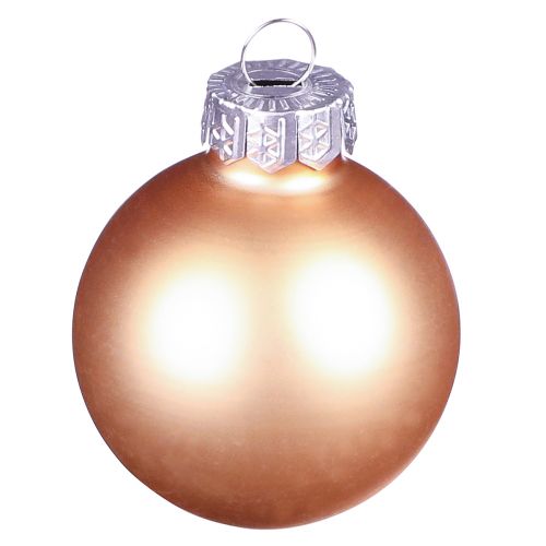 Artículo Bolas navideñas mezcla de albaricoque bolas de árbol vidrio Ø4cm 24 piezas