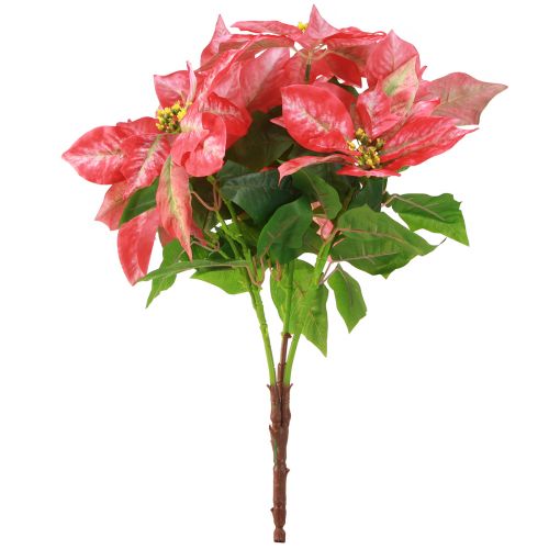 Artículo Estrella de Navidad estrella de Navidad artificial roja rosa L53cm