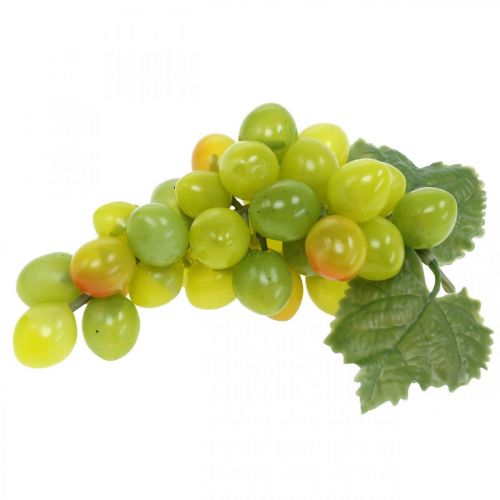 Artículo Deco uvas verde otoño decoración frutas artificiales 15cm