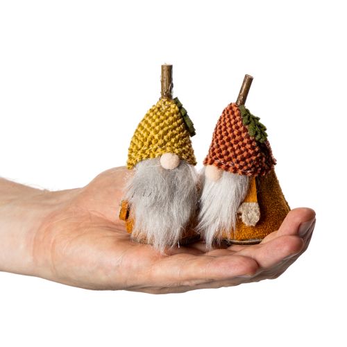 Artículo Conjunto de figuras de gnomos con gorro de punto y bellota, 10 cm, 6 piezas.